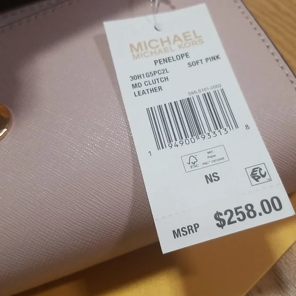 Michael Kors Penelope MD Clutch In Soft Pink NWT - Picture 11 of 11
